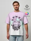 Мужская футболка оверсайз / KILLER QUEEN 5 черепов