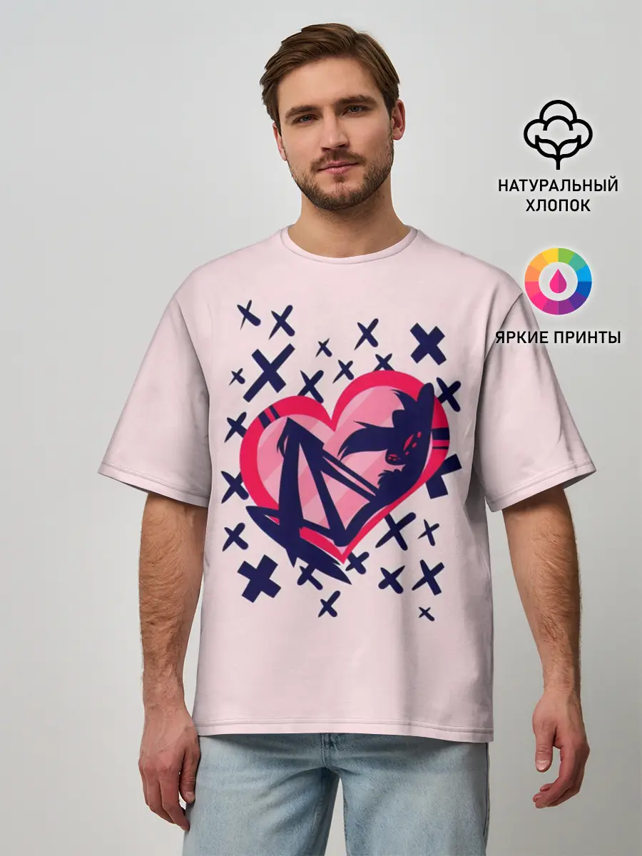 Мужская футболка оверсайз / Отель Хазбин