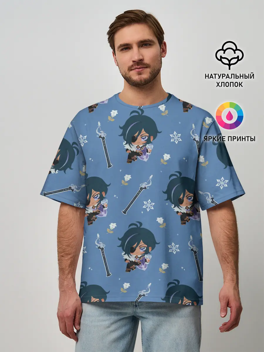 Мужская футболка оверсайз / Genshin Impact