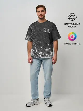 Мужская футболка оверсайз / KIZARU / КИЗАРУ