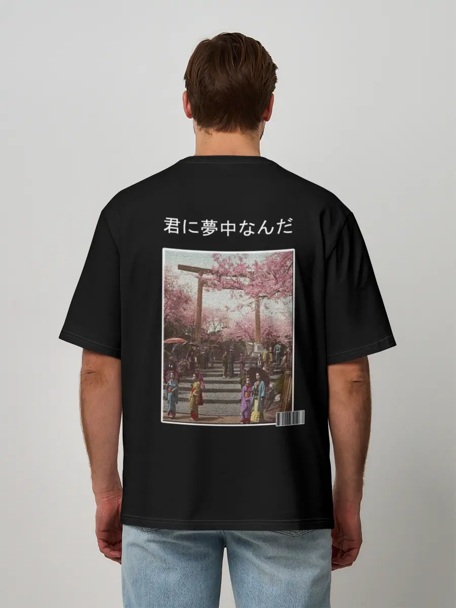 Мужская футболка оверсайз / самурай 404