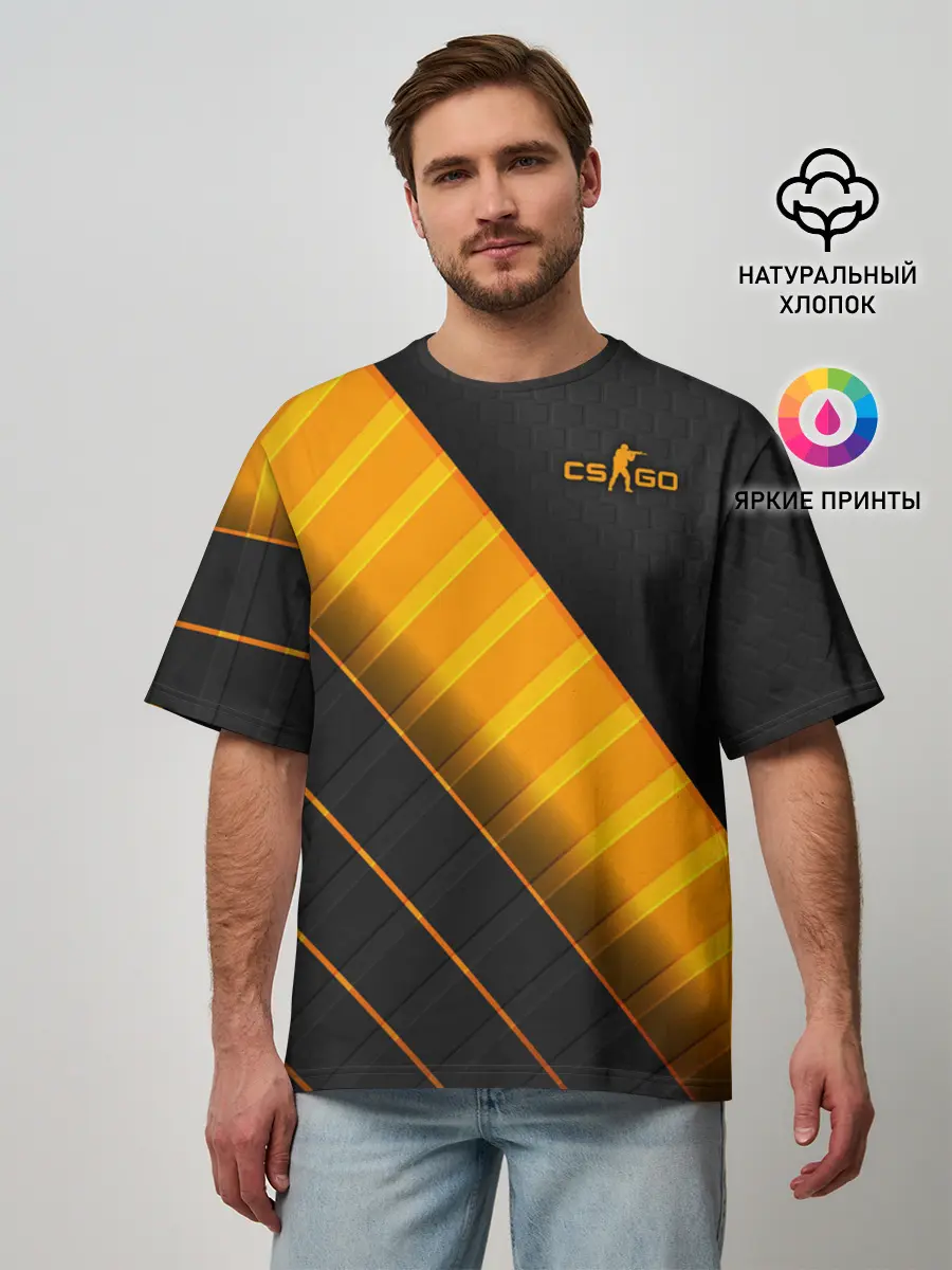 Мужская футболка оверсайз / Counter-Strike
