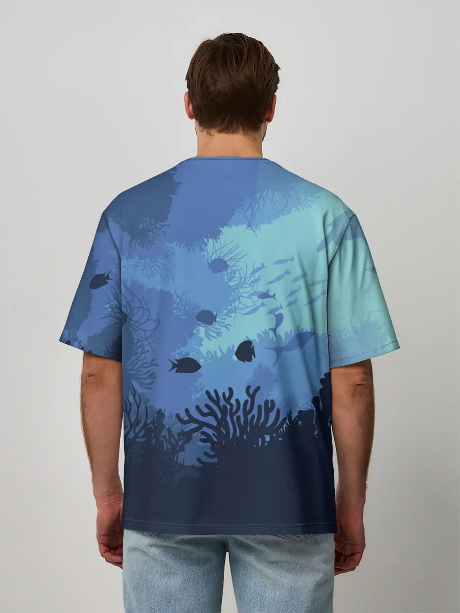 Мужская футболка оверсайз / Mermaid | Русалочка