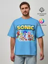 Мужская футболка оверсайз / SONIC