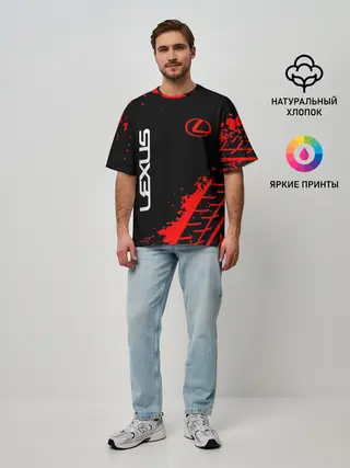 Мужская футболка оверсайз / LEXUS / ЛЕКСУС