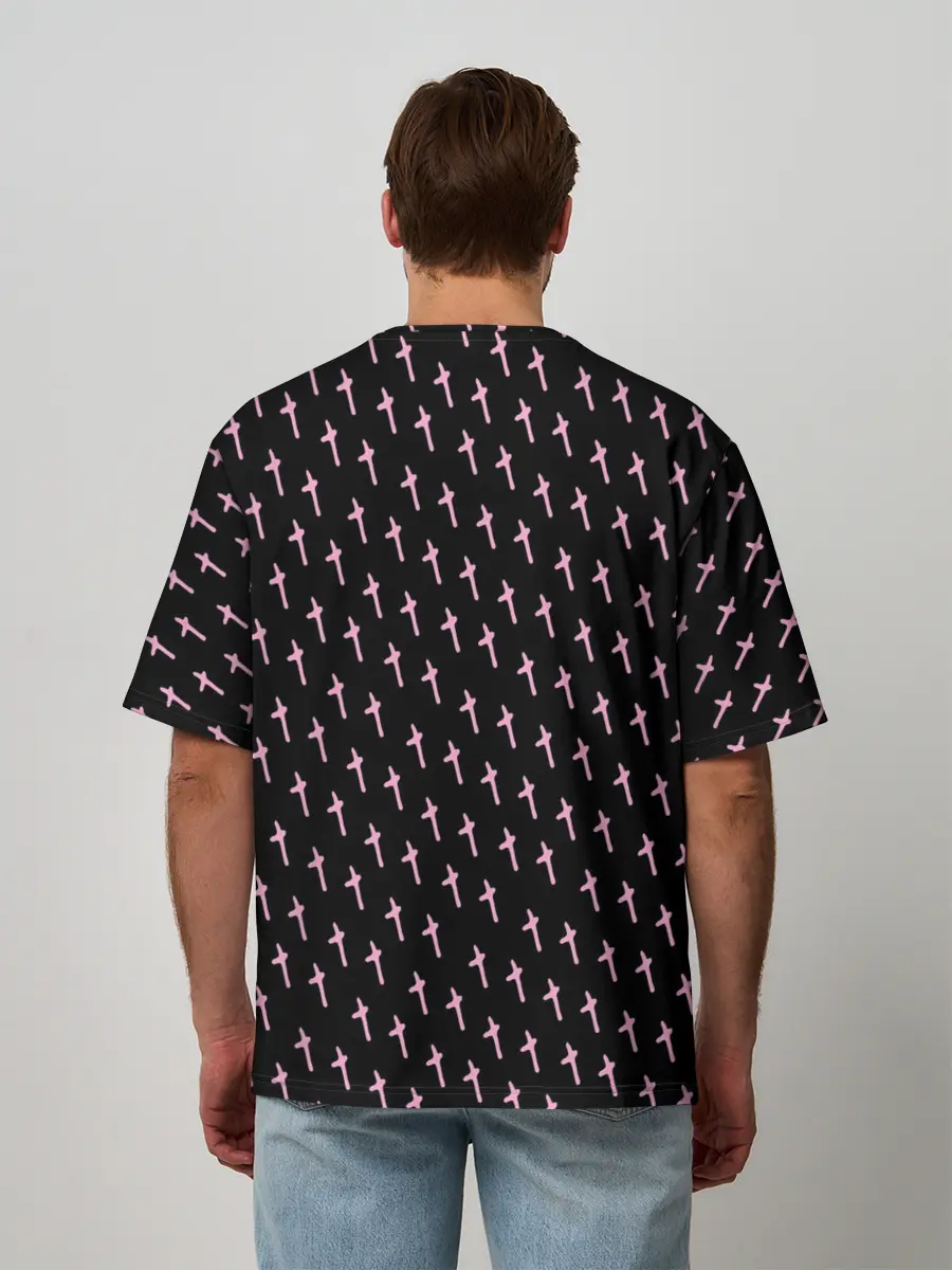 Мужская футболка оверсайз / LiL PEEP Pattern