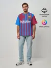 Мужская футболка оверсайз / Домашняя форма ФК «Барселона»