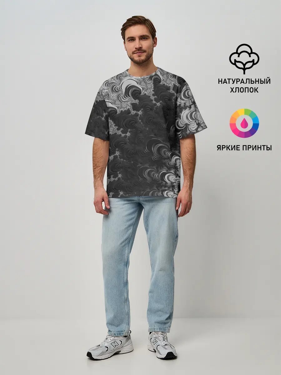 Мужская футболка оверсайз / Абстракция