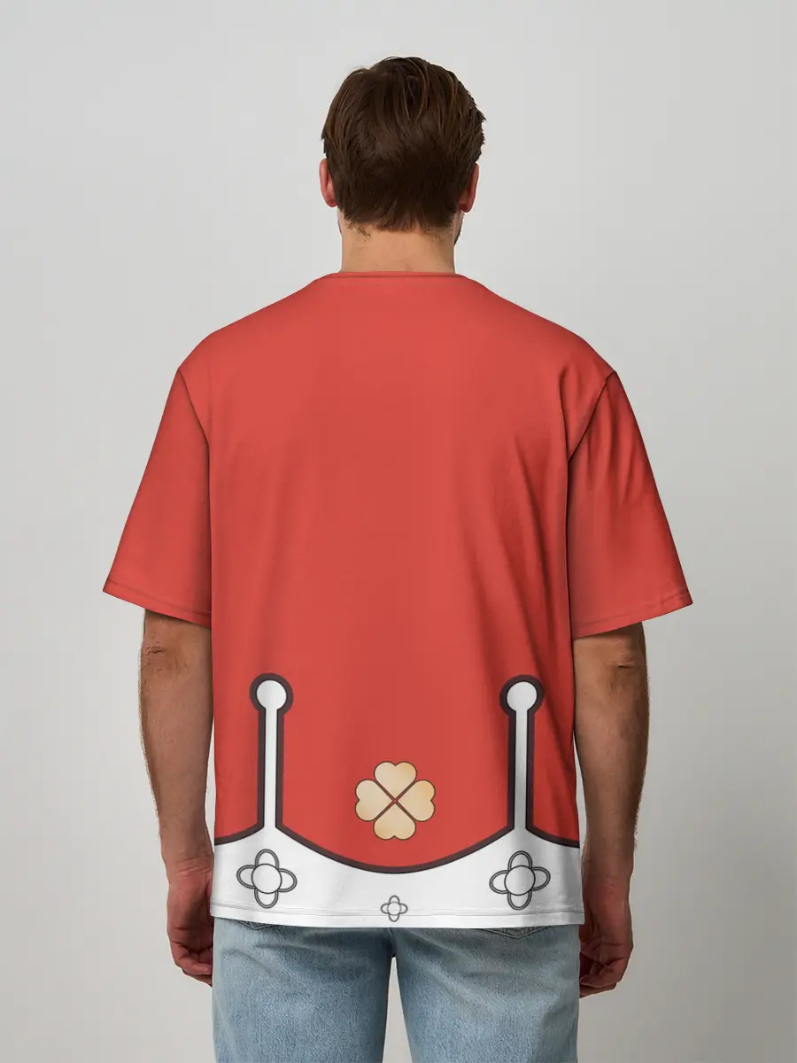 Мужская футболка оверсайз / КОСТЮМ КЛИ | ГЕНШИН ИМПАКТ