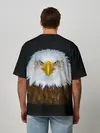 Мужская футболка оверсайз / Белоголовый орлан