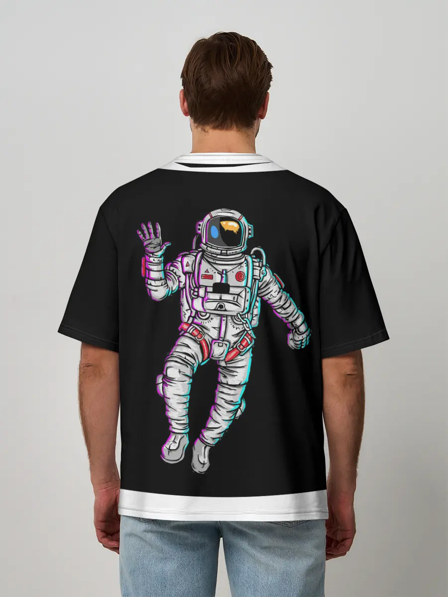 Мужская футболка оверсайз / Космонавт
