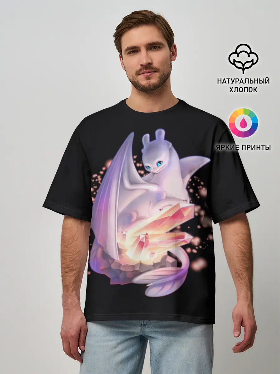 Мужская футболка оверсайз / дневная фурия