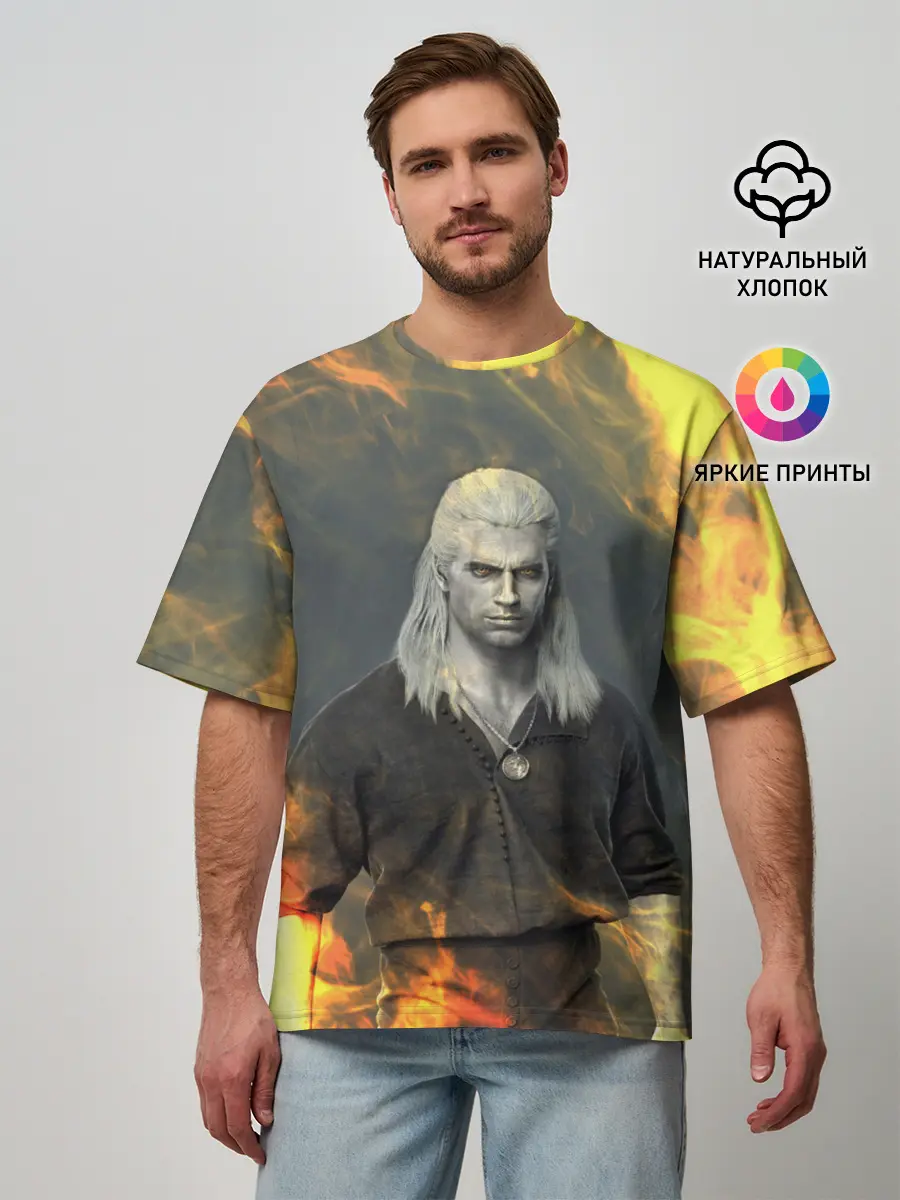 Мужская футболка оверсайз / ГЕРАЛЬТ ВЕДЬМАК