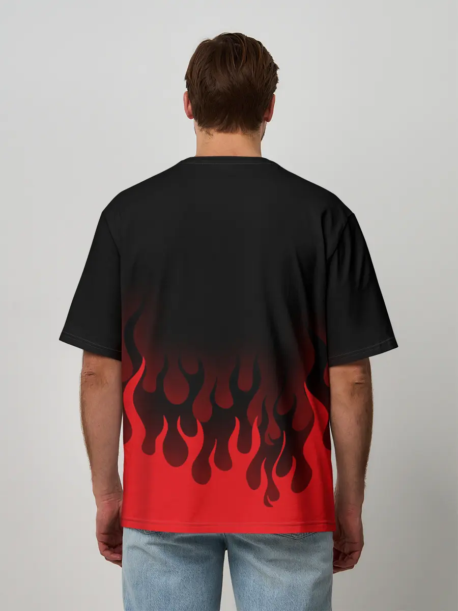 Мужская футболка оверсайз / Монокума despair горит