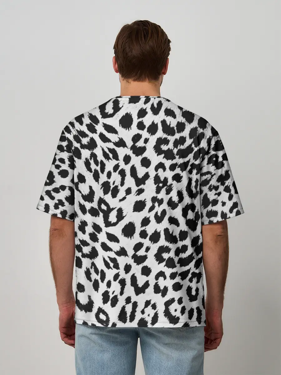 Мужская футболка оверсайз / ЯГУАР ТЕКСТУРА