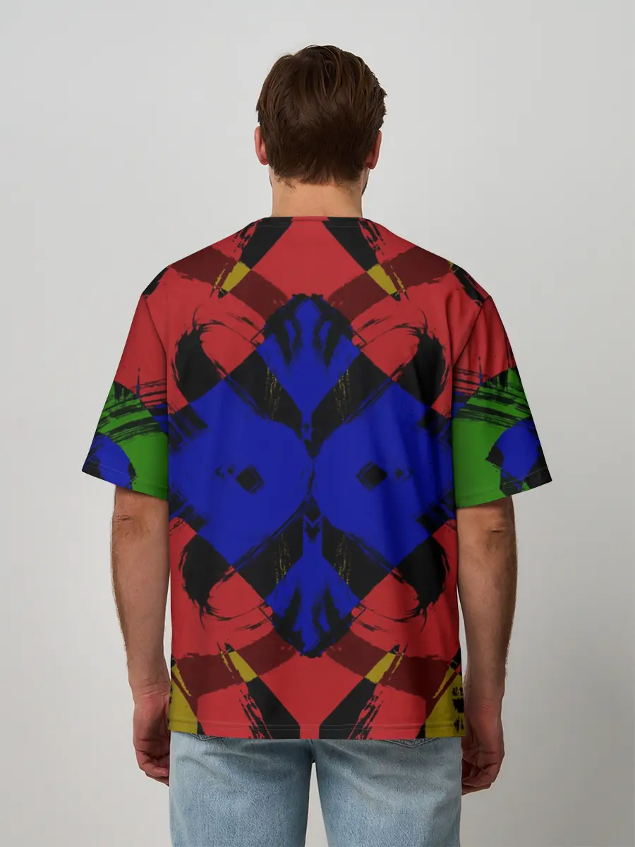 Мужская футболка оверсайз / Абстракция