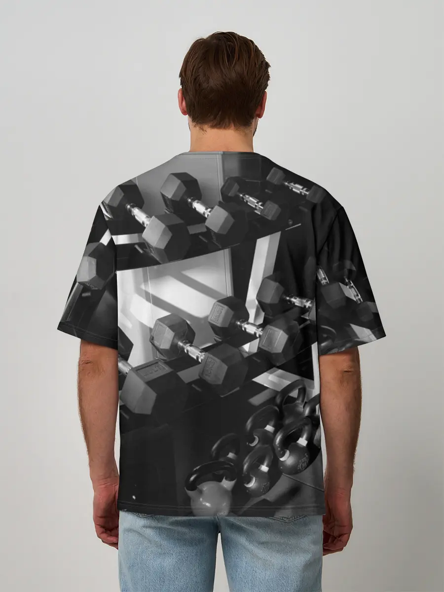 Мужская футболка оверсайз / Качалка