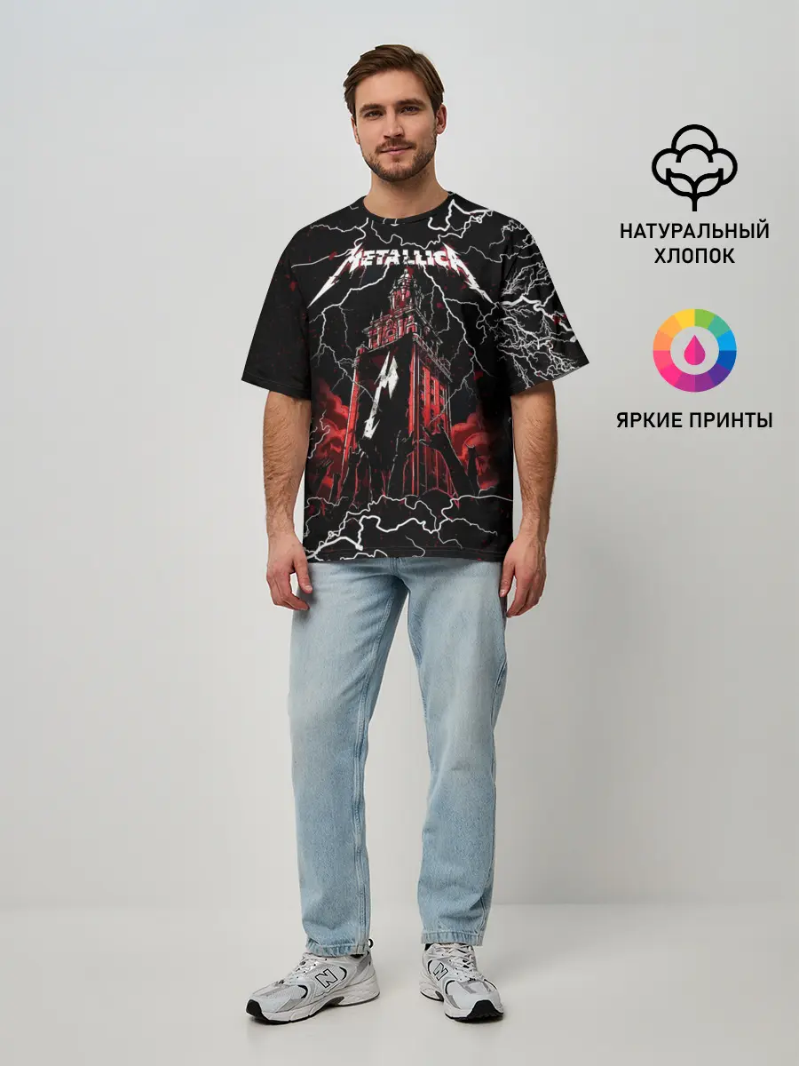 Мужская футболка оверсайз / Metallica