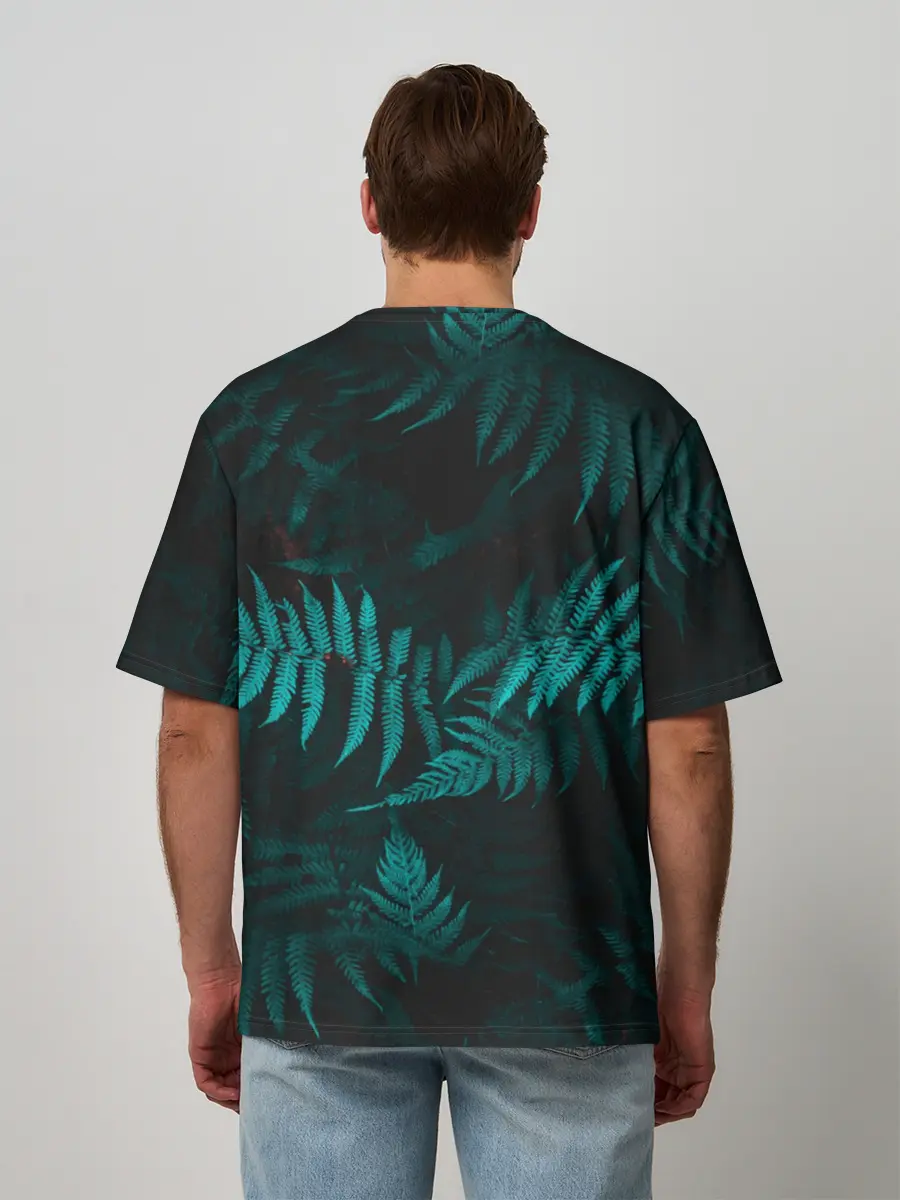 Мужская футболка оверсайз / Папоротник