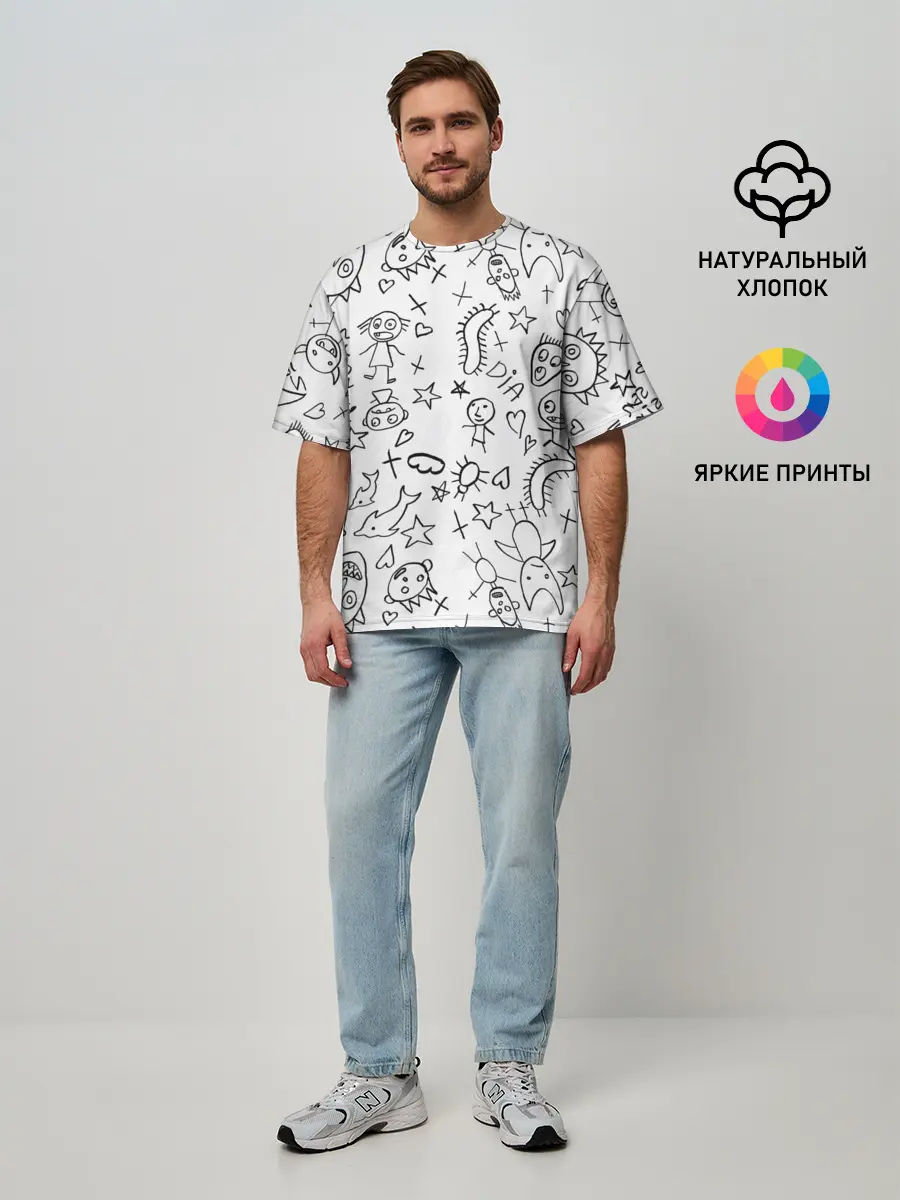 Мужская футболка оверсайз / DIE ANTWOORD