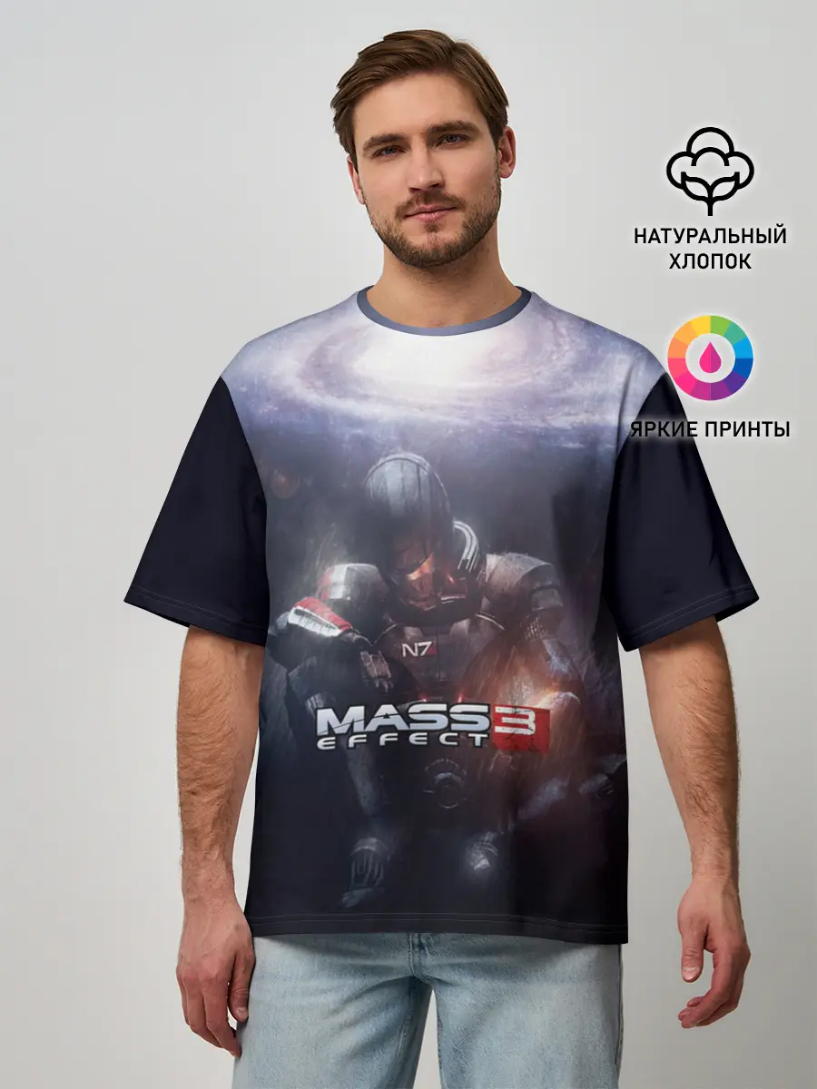 Мужская футболка оверсайз / MASS EFFECT 3