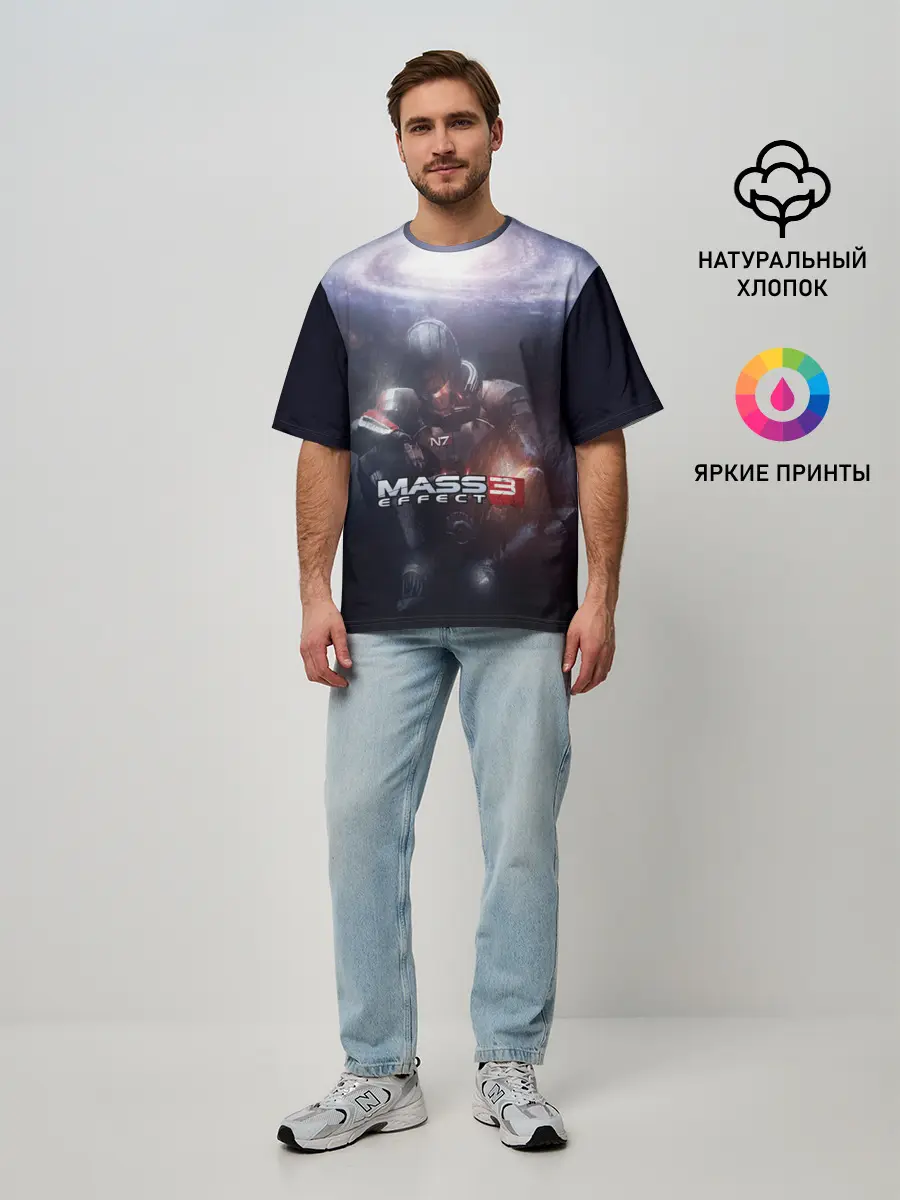 Мужская футболка оверсайз / MASS EFFECT 3