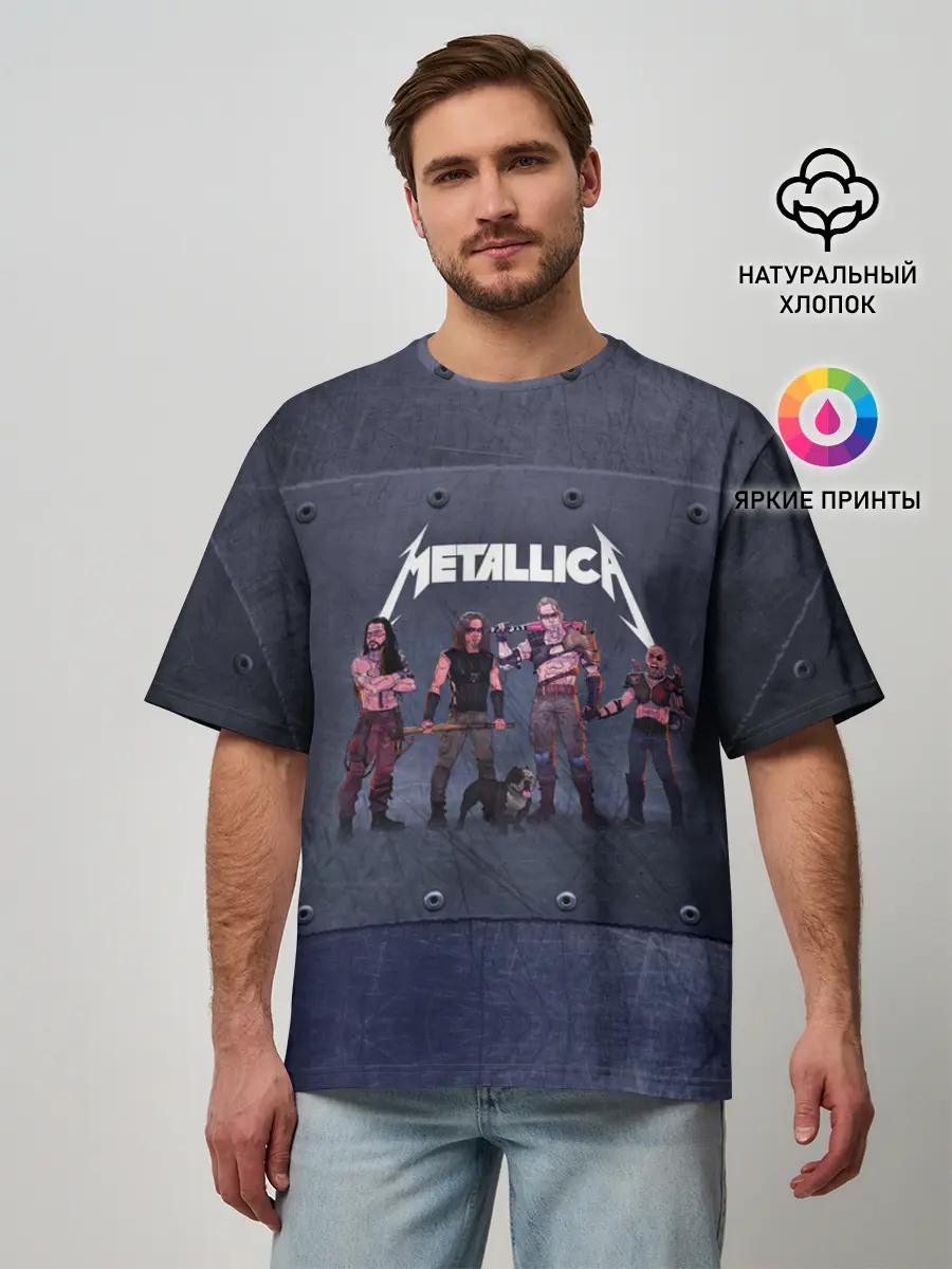Мужская футболка оверсайз / METALLICA | ГРУППА МЕТАЛЛИКА