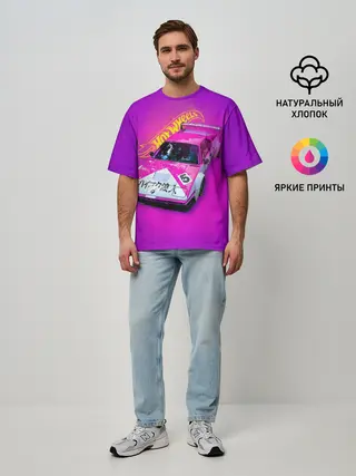 Мужская футболка оверсайз / Hot Wheels. Хот Вилс