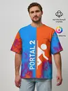 Мужская футболка оверсайз / PORTAL 2