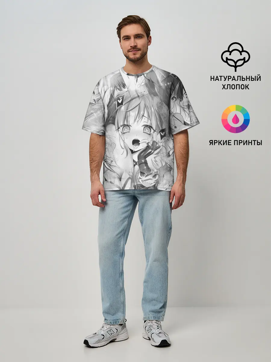 Мужская футболка оверсайз / Full Dive RPG Manga