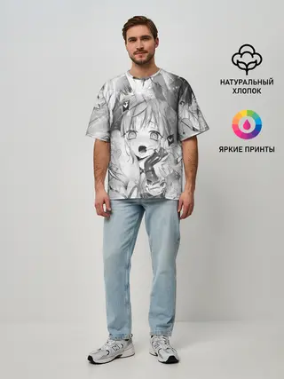 Мужская футболка оверсайз / Full Dive RPG Manga