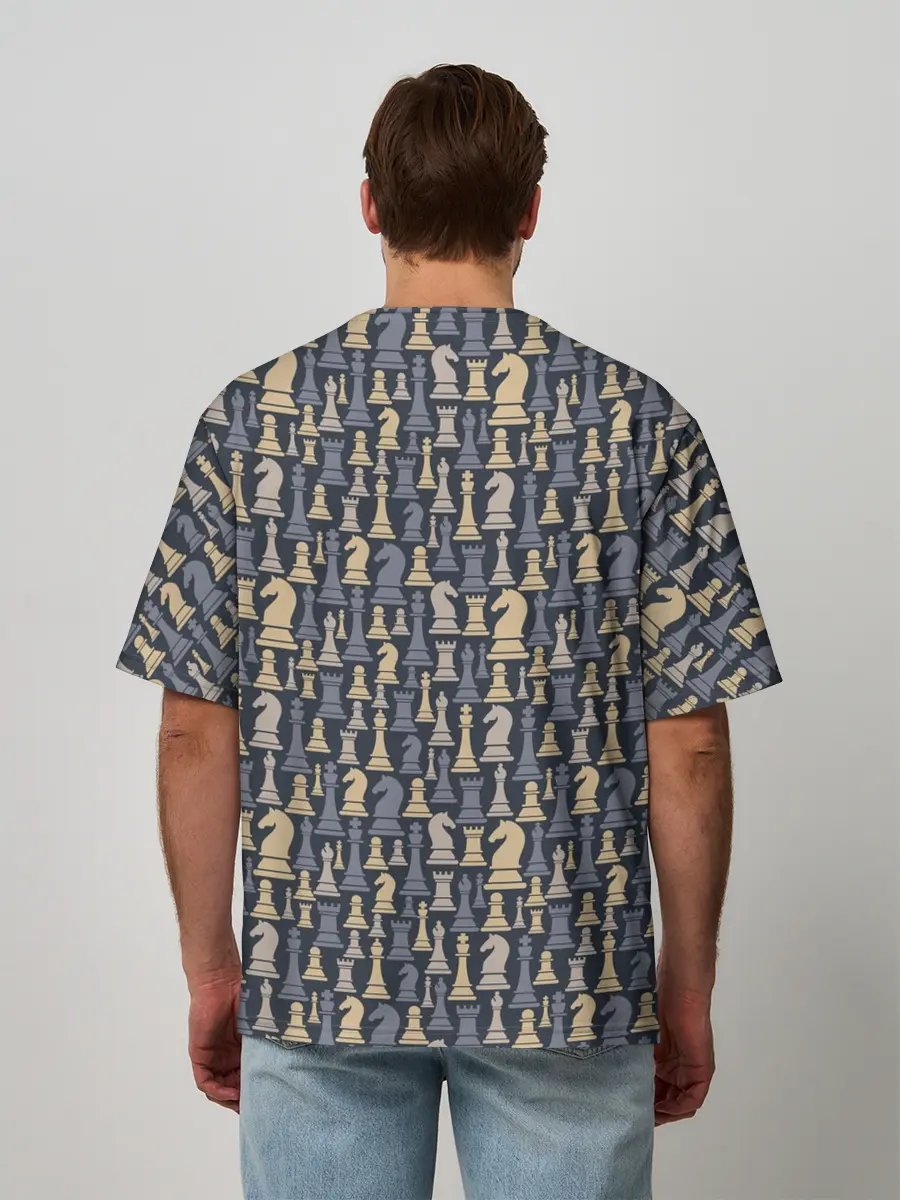 Мужская футболка оверсайз / Шахматист