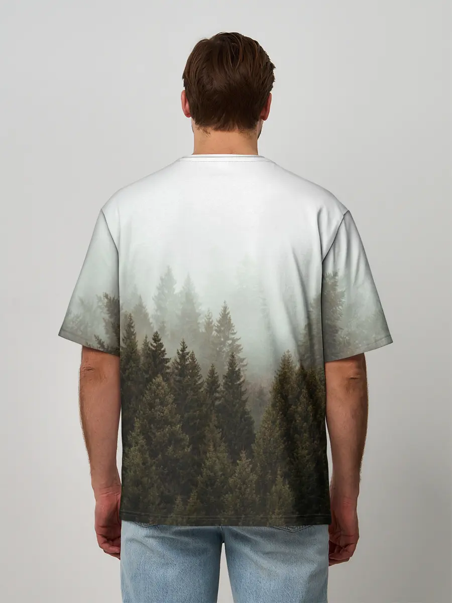 Мужская футболка оверсайз / Деревья