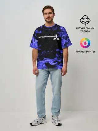 Мужская футболка оверсайз / MITSUBISHI
