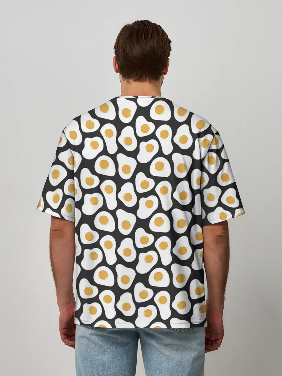 Мужская футболка оверсайз / Яичница