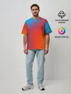 Мужская футболка оверсайз / ГРАДИЕНТ АБСТРАКЦИЯ / GRADIENT