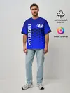 Мужская футболка оверсайз / HYUNDAI / ХЕНДАЙ / BLUE STYLE