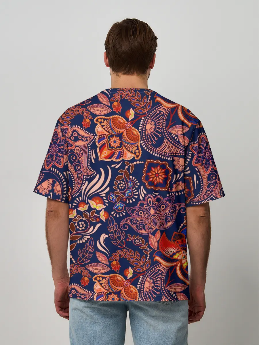 Мужская футболка оверсайз / Ornament-$