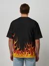 Мужская футболка оверсайз / Пламя Old School