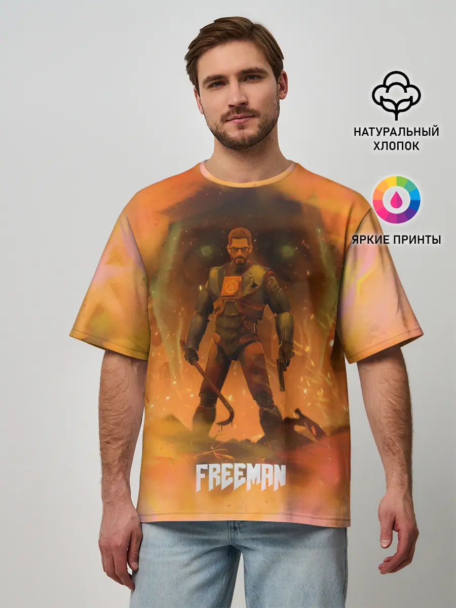 Мужская футболка оверсайз / FREEMAN | GMAN | HALF-LIFE