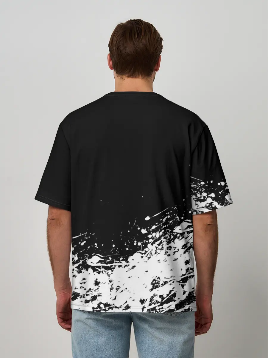 Мужская футболка оверсайз / Черный Клевер