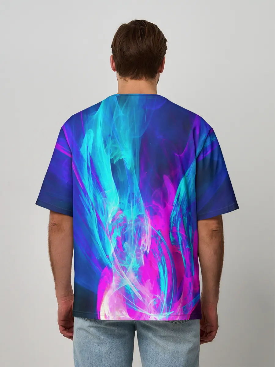 Мужская футболка оверсайз / НЕОНОВЫЕ КРАСКИ