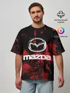 Мужская футболка оверсайз / Мазда