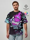 Мужская футболка оверсайз / Geometry Dash