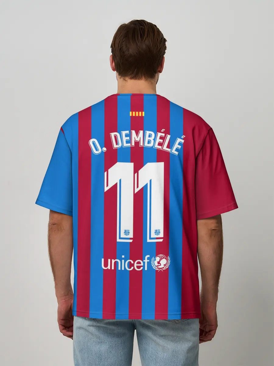 Мужская футболка оверсайз / Дембеле Барселона 21/22 форма
