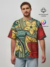 Мужская футболка оверсайз / Векторная клумба