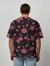 Мужская футболка оверсайз / Ночные розы
