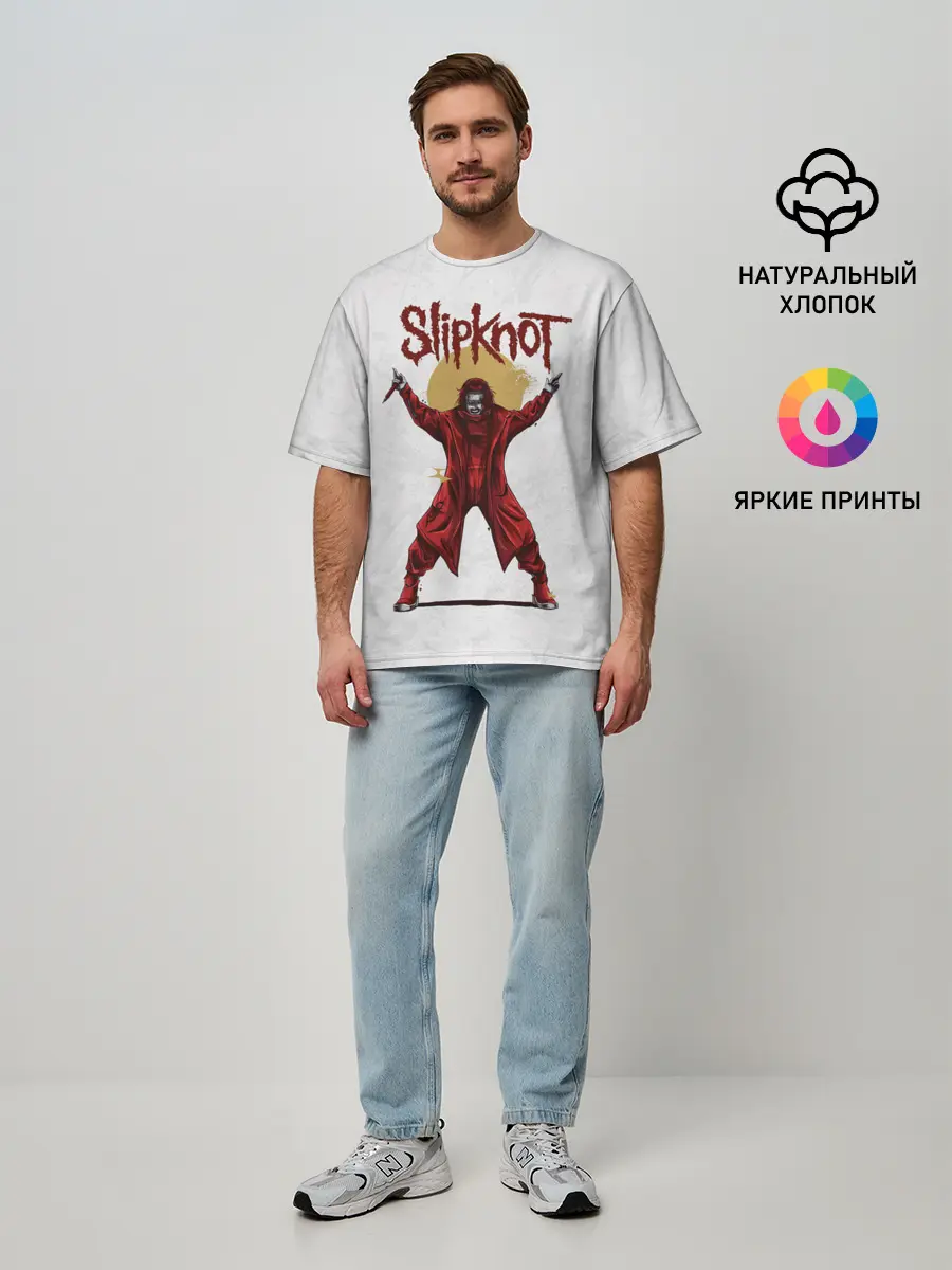 Мужская футболка оверсайз / COREY TAYLOR | SLIPKNOT | СЛИПКНОТ