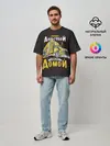 Мужская футболка оверсайз / Спешит домой