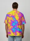 Мужская футболка оверсайз / Яркая абстракция космических красок